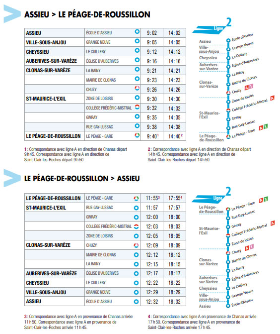 Horaires TAD Assieu